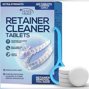 Retainer Cleaner Tablets, Dental Appliance and Denture Cleaning Tablets